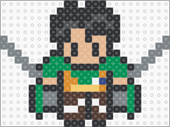 Levi Ackerman Sprite - black,gray,beige,colorful