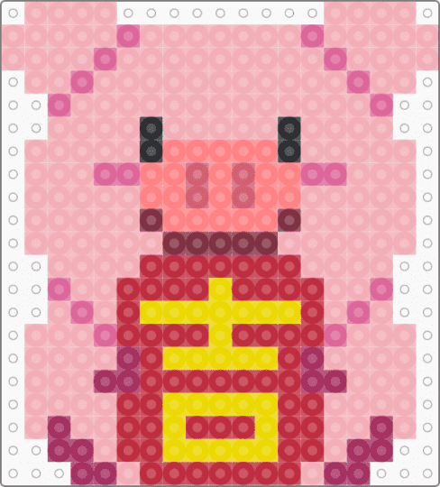 Chinese New Year Pig - beige,red