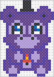 FNAF Mini Mr. Hippo - mr hippo,fnaf,five nights at freddys,cute,teddy,video game,character,horror,purple