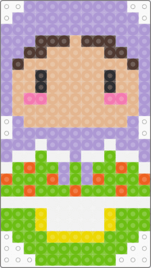Russian Doll - beige, green, pink