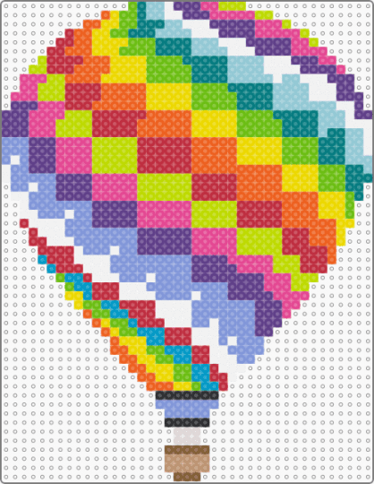 Giant Hot Air Balloon - green,purple,yellow,orange,colorful