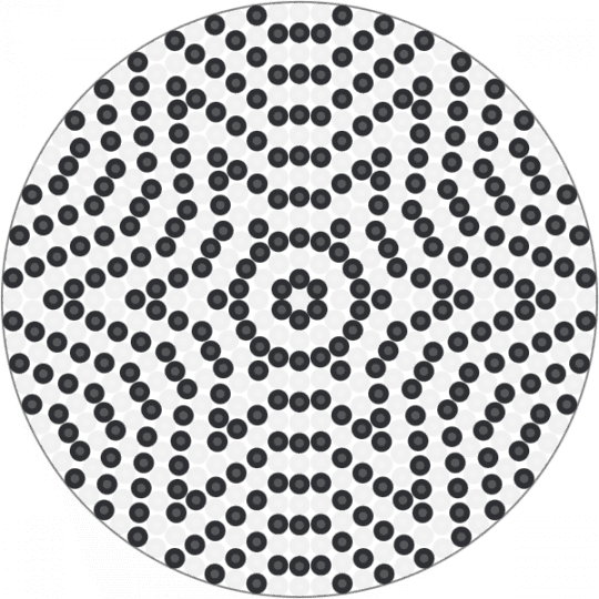 Circle Star Pattern Template - black, white