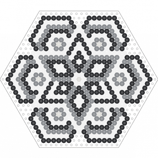 Hexagon Lotus Template - gray