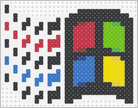 Windows 95 Logo - white,red,blue