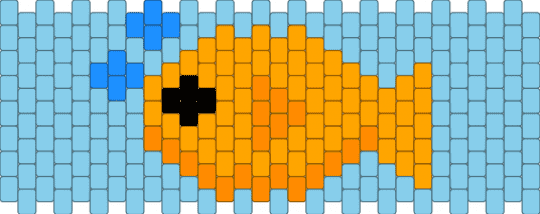 Fish - light blue,orange