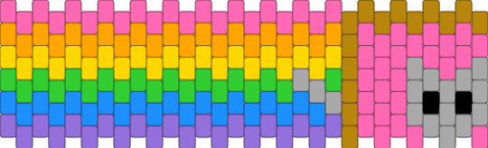 Nayn cat - colorful, light blue, pink, yellow