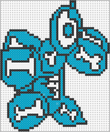 Skeletal balloon dog - light blue
