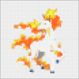 Rapidash pokemon - rapidash,pokemon,fiery,horse,majestic,white,orange,gallop,flames,mythical