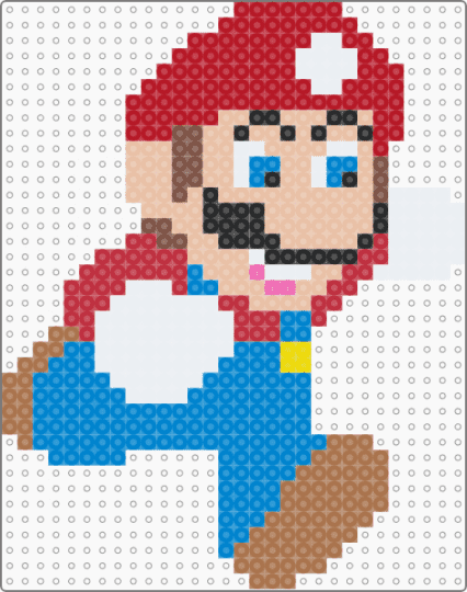 Super Mario Run - red,tan,blue,beige