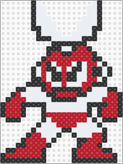 Cut man S mega man 8 bits - red, white