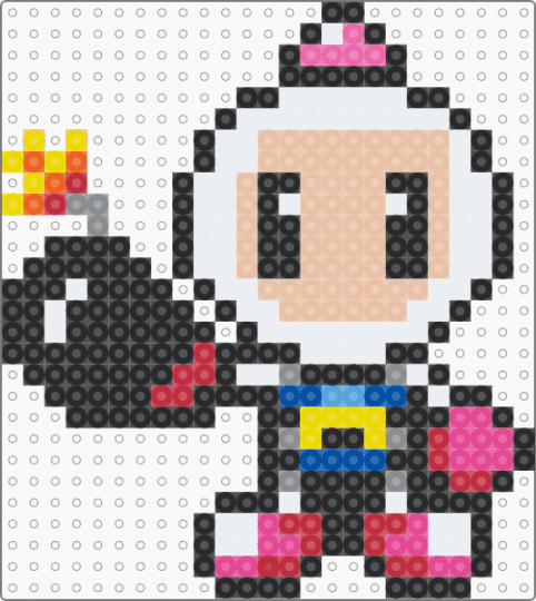 Bomberman - black,white,beige,red,colorful