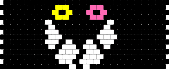 Friend Deltarune - black,white,yellow,pink