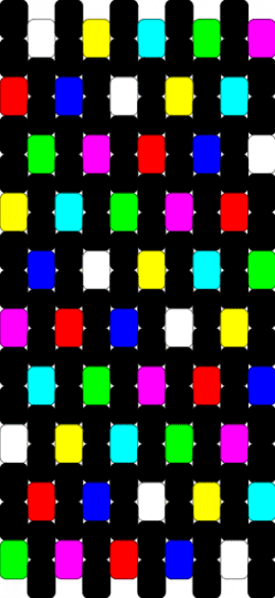 static bag (2/) - black,light blue,pink,purple,colorful,static,tv,peyote,bag