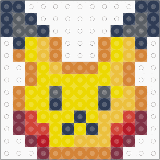 Pikachu 13x13 Ver. 2 - orange,purple,yellow