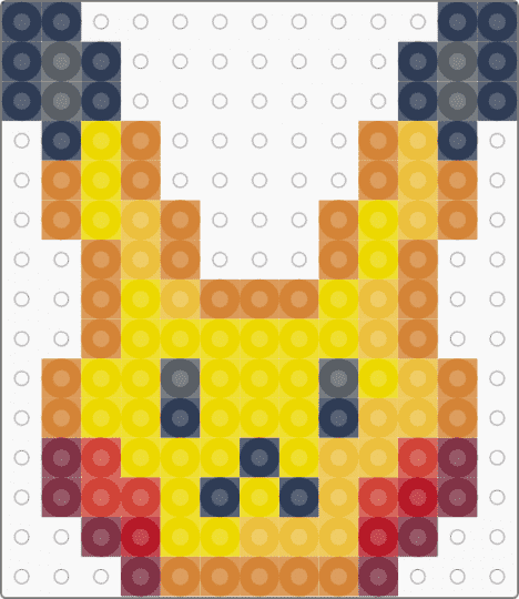 Pikachu 13x15 - orange,yellow,purple