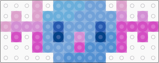 Wooper 15x6 - pink,light blue