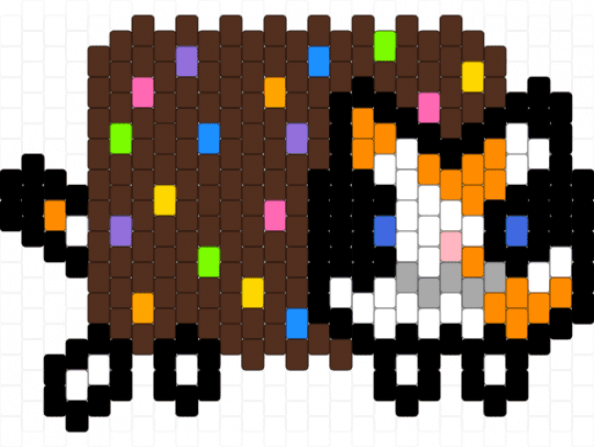 cosmic brownie calico nyan cat - brown,orange,nyan cat,cosmic brownie,calico cat