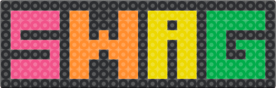 Multicolor swag - black,orange,yellow,green