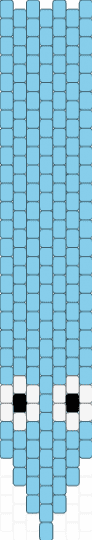 Silly Wormie Tie - light blue,worm,tie,ponybeads,color