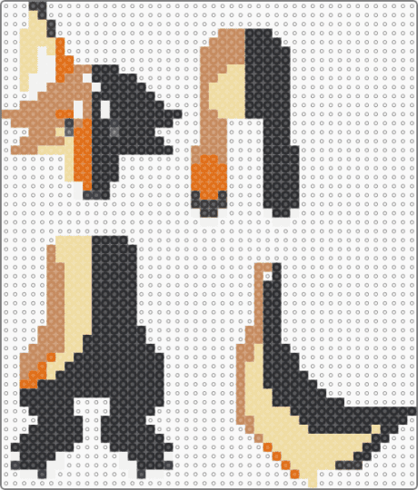 tequila the coyote - black,beige,tan,furry,dangle,coyote