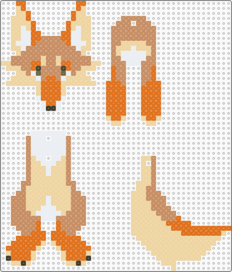 coyote - orange,beige,tan,coyote,furry,animal,dangle