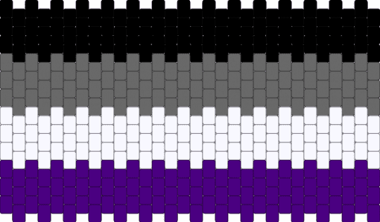 Asexual flag cuff :3 - purple,gray