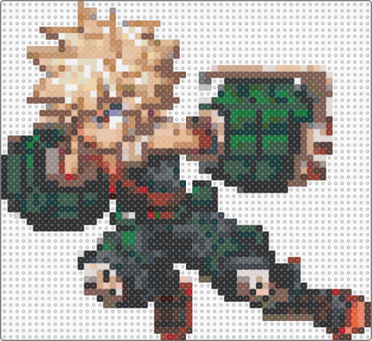 Bakugo Katsuki Pattern - tan,beige,gray,brown