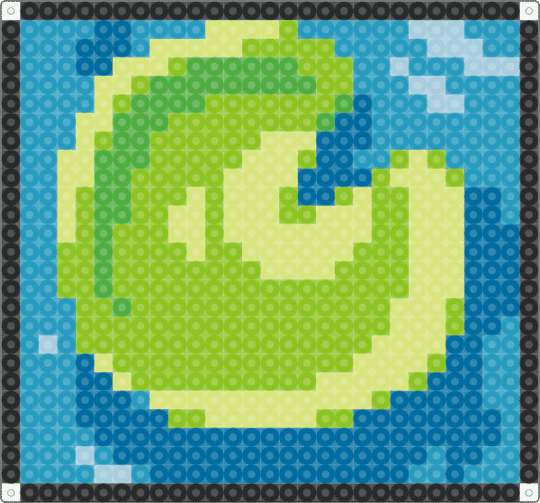 Lily Pad (single) - light blue,green