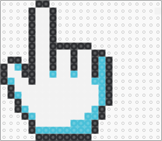 Mouse Pointer Finger - white