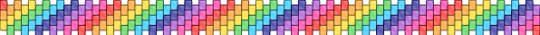 Rainbow chocker - green, light blue, purple