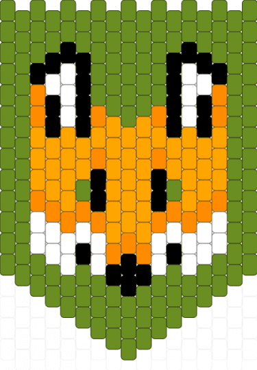 Red fox 🦊 - green,orange