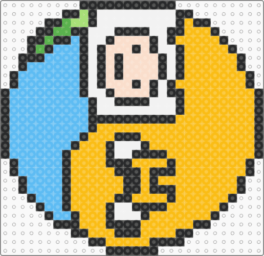 Finn and Jake Yin Yang V4 - adventure time, finn and jake, finn the human, jake the dog, light blue, yellow, yin yang