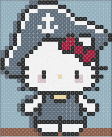 Pirate Hello Kitty - gray,light blue