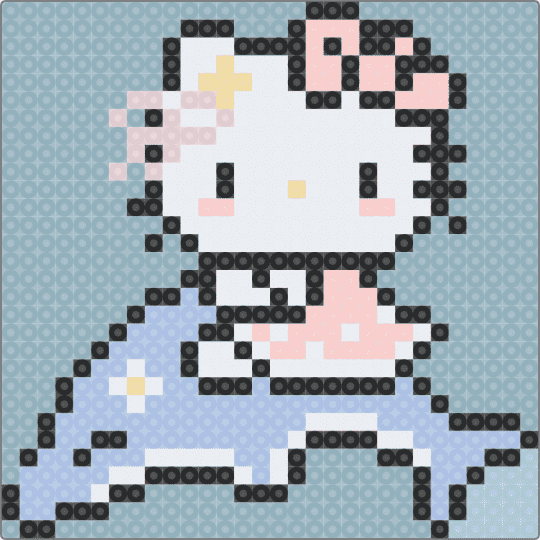 Hello Kitty on a Dolphin - light blue