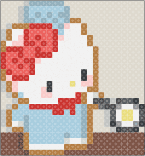 Hello Kitty Cooking - beige,light blue,tan,red