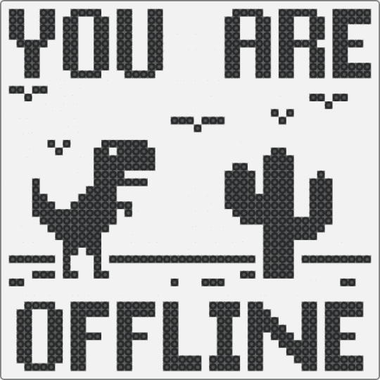 You Are Offline! - black,white