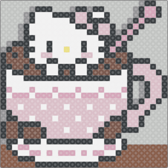 Hello Kitty in a Cup! - beige,tan