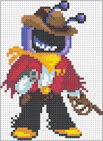 Cowboy Tenna - Fullbody - brown,tan,orange,red,tenna,deltarune,mr ant tenna,cowboy,utdr,undertale,toby fox