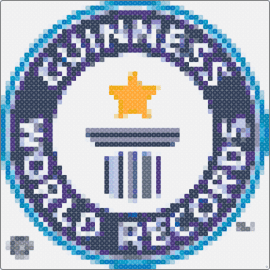 Guinness Perler - guinness,world records,logo,emblem,blue,global,achievements,spirit,excellence