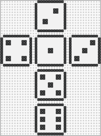 Perler dice - black,white,dice