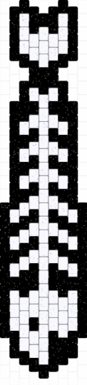 (REMIX) Glittery Fishbone Tie!!! - accessory, black, fish, fishbone, kandi, remix, tie, white