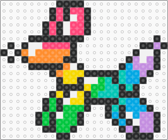 Rainbow balloon dog - balloon, balloon animal, balloon dog, black, colorful, light blue, orange, rainbow