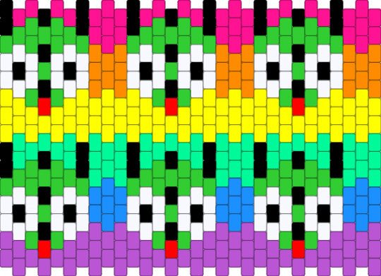 big rainbow gir cuff - yellow,green,teal,pink,gir,rainbow,fun,large cuff,scene