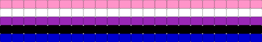 Genderfluid ladder stitch - pink,purple