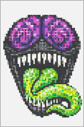 Neon Licker - white,pink,purple,green,colorful,resident evil,re 2,neon,monster