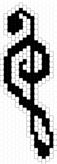 G clef - white,black