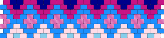 pink/blue diamond cuff (not my og pattern) - light blue, pink