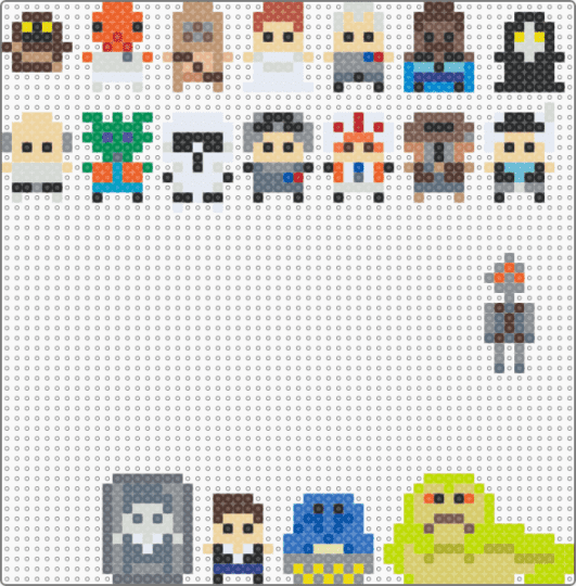 Starwars OG Trilogy  minis - gray,beige,yellow,green,colorful,star wars,starwars,mini