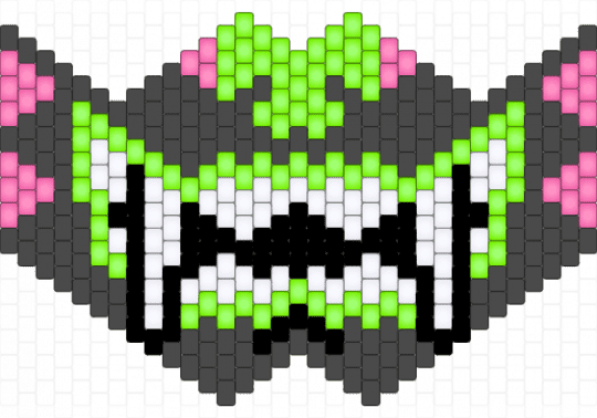 Glow in the dark fanged mouth mask - brown,glow in the dark,mouth,fanged,gitd