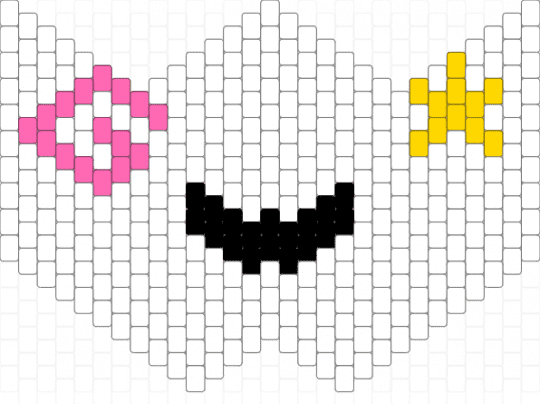 Gangle manager happy mask - white,pink,yellow,tadc,gangle,happy mask,the amazing digital circus